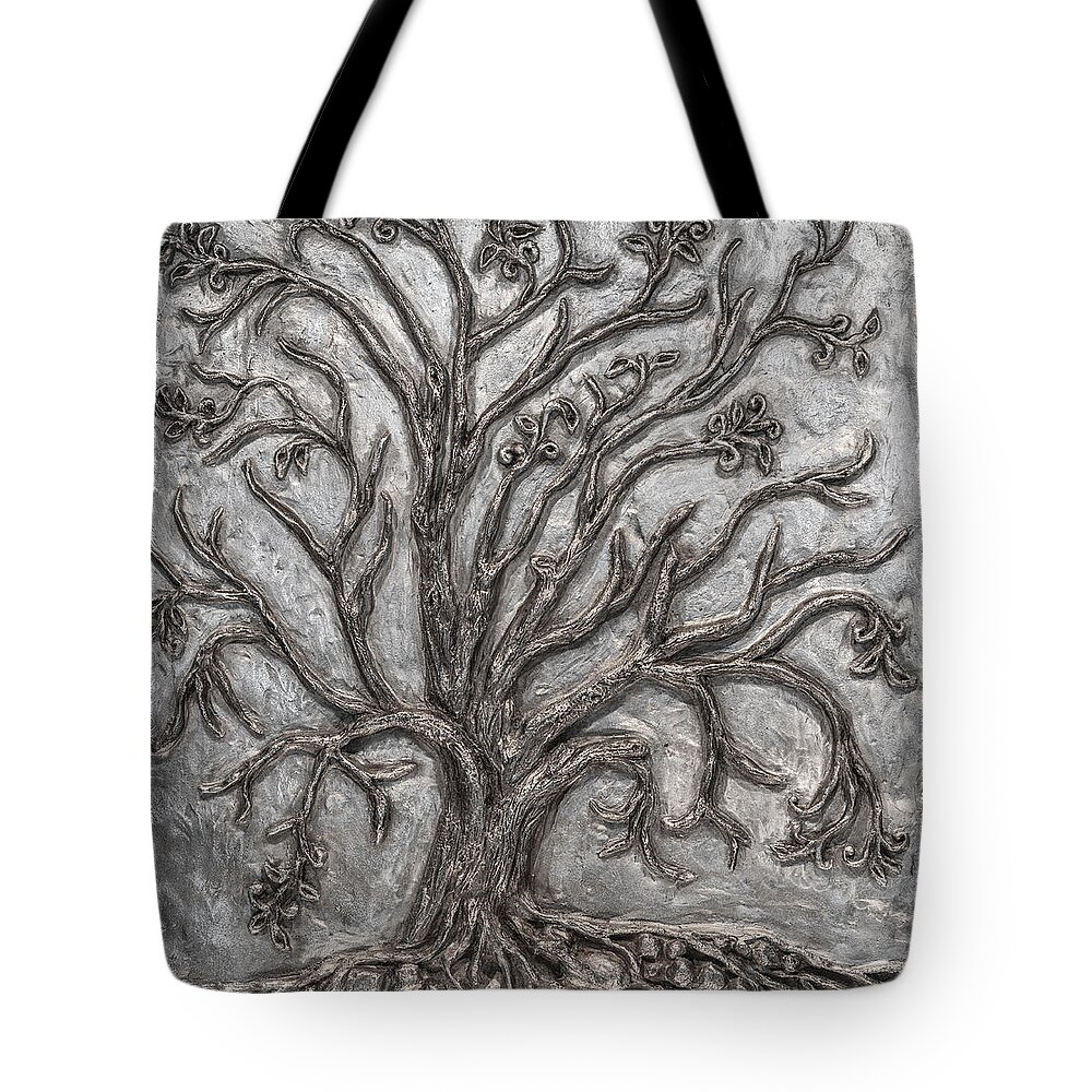 Metal Tote Bag featuring the sculpture Perseverance by Sheila Johns