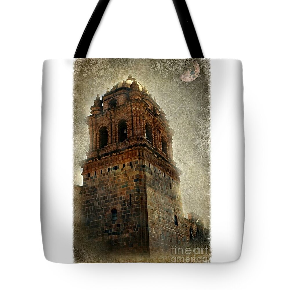 Peruvian Church Tote Bag featuring the photograph Peruvian Church Tower by Scott Parker
