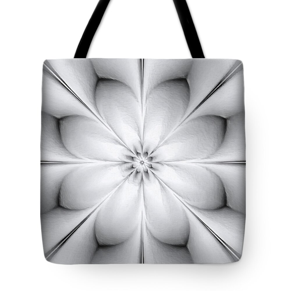 Blabk Tote Bag featuring the digital art Petal Burst 001 by DiDesigns Graphics