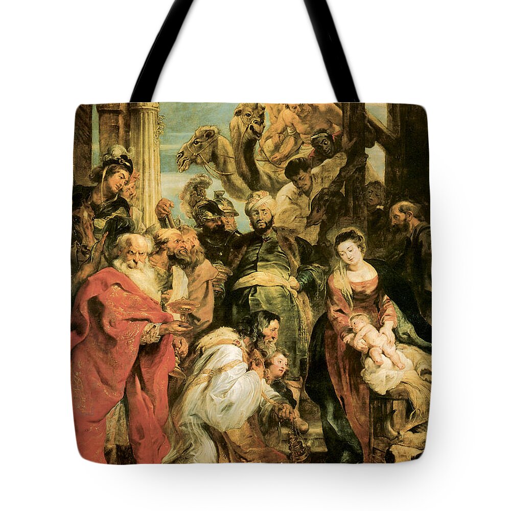 The Adoration Of The Magi Tote Bag featuring the painting Peter Paul Rubens by The Adoration of the Magi