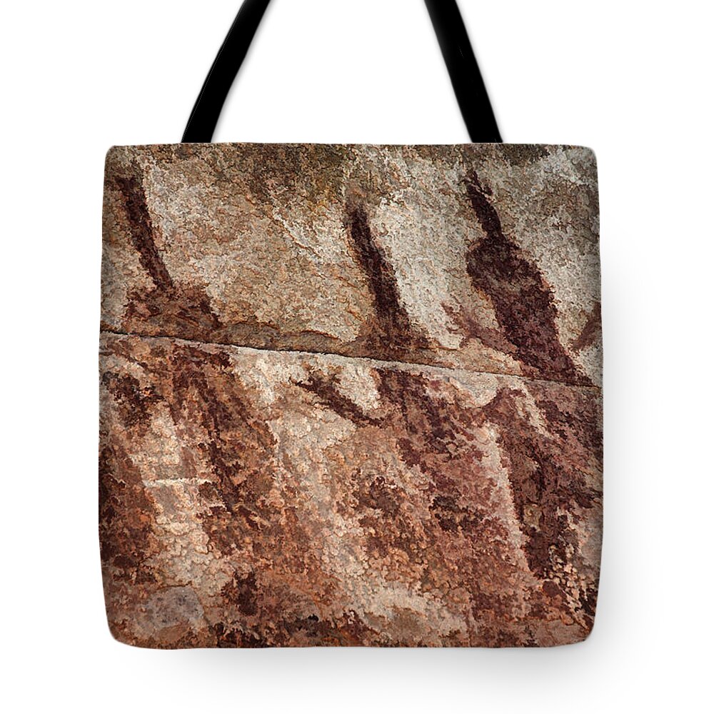 Honanki Tote Bag featuring the photograph Honanki Pictographs4 Pnt by Theo O'Connor