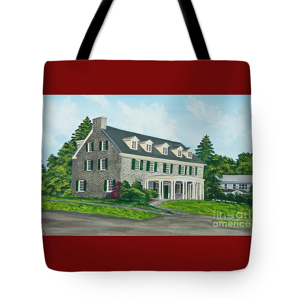 Colgate University Tote Bag featuring the painting Phi Gamma Delta by Charlotte Blanchard