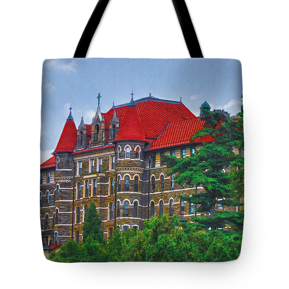 Philadelphia Tote Bag featuring the photograph Philadelphia - Chestnut Hill College by Bill Cannon