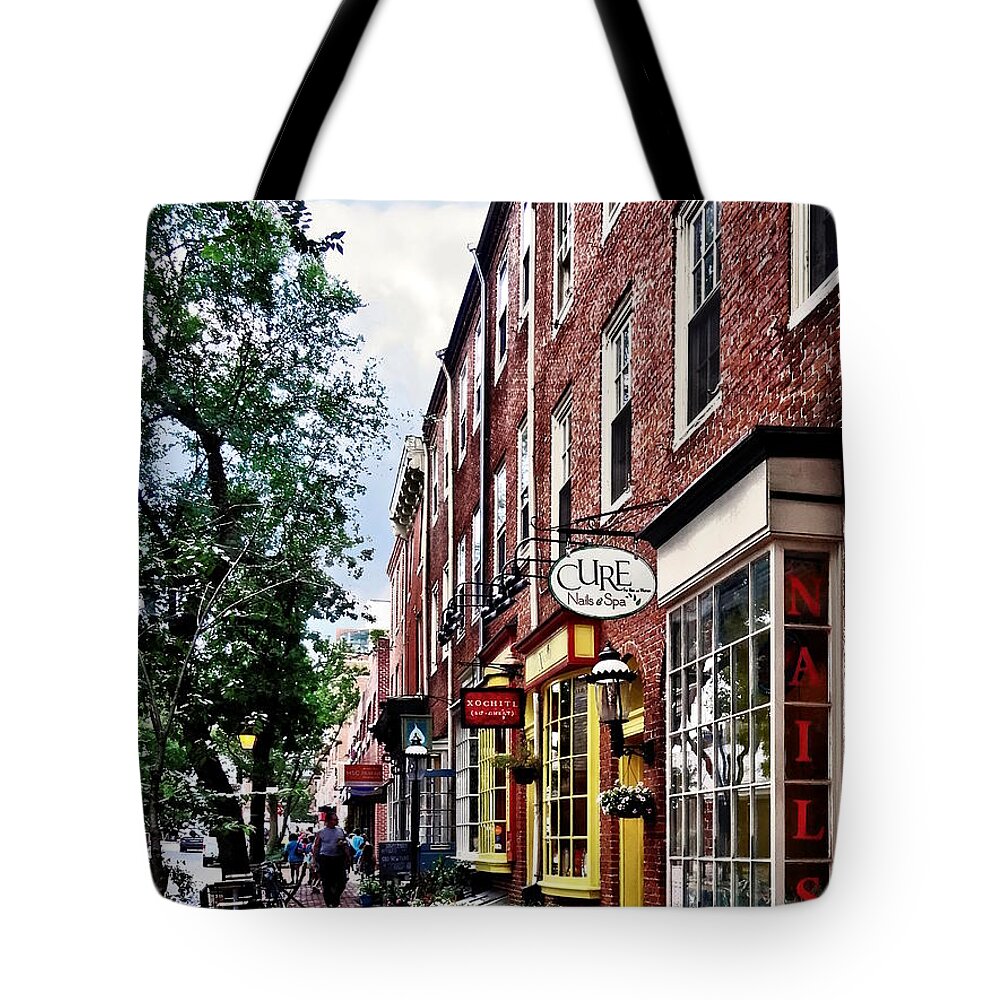Philadelphia Tote Bag featuring the photograph Philadelphia PA - S 2nd Street by Susan Savad