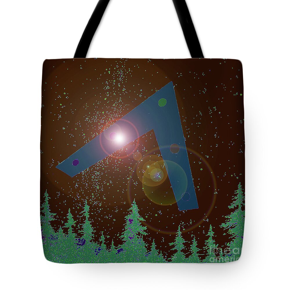 Phoenix Lights Ufo Tote Bag featuring the painting Phoenix Lights UFO by James Williamson
