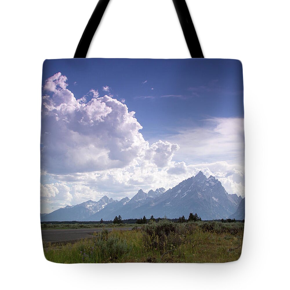 3quarters2day Tote Bag featuring the photograph Photographing the Tetons by Dawn Romine