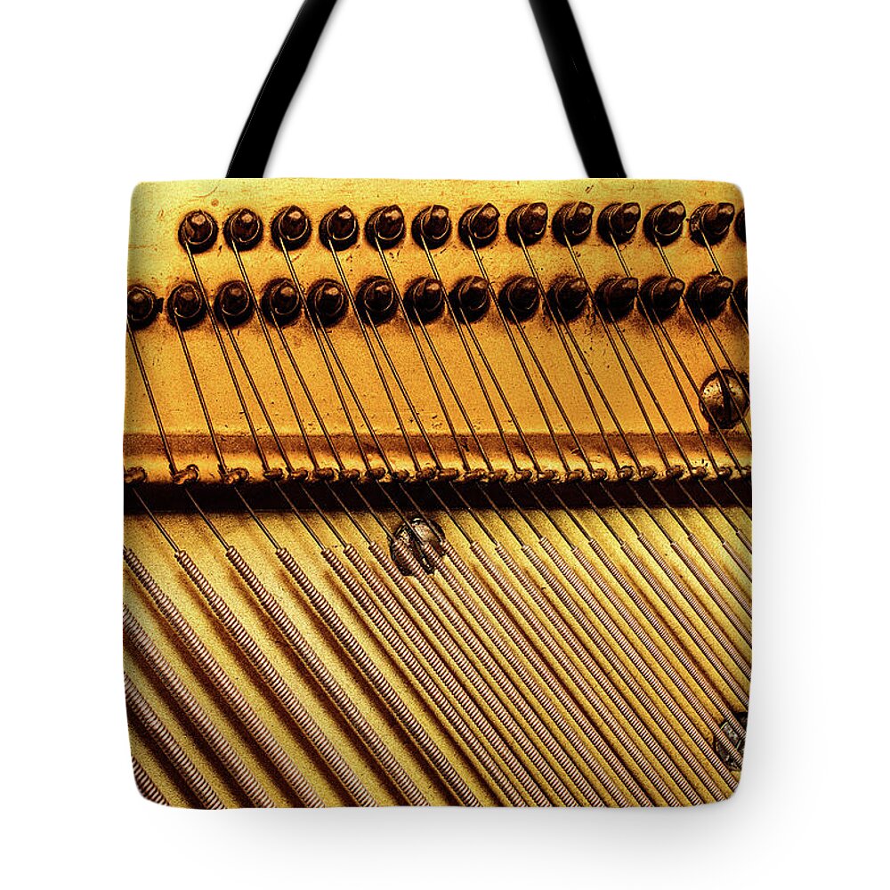 Abstract Tote Bag featuring the photograph Piano 8 by Rebecca Cozart