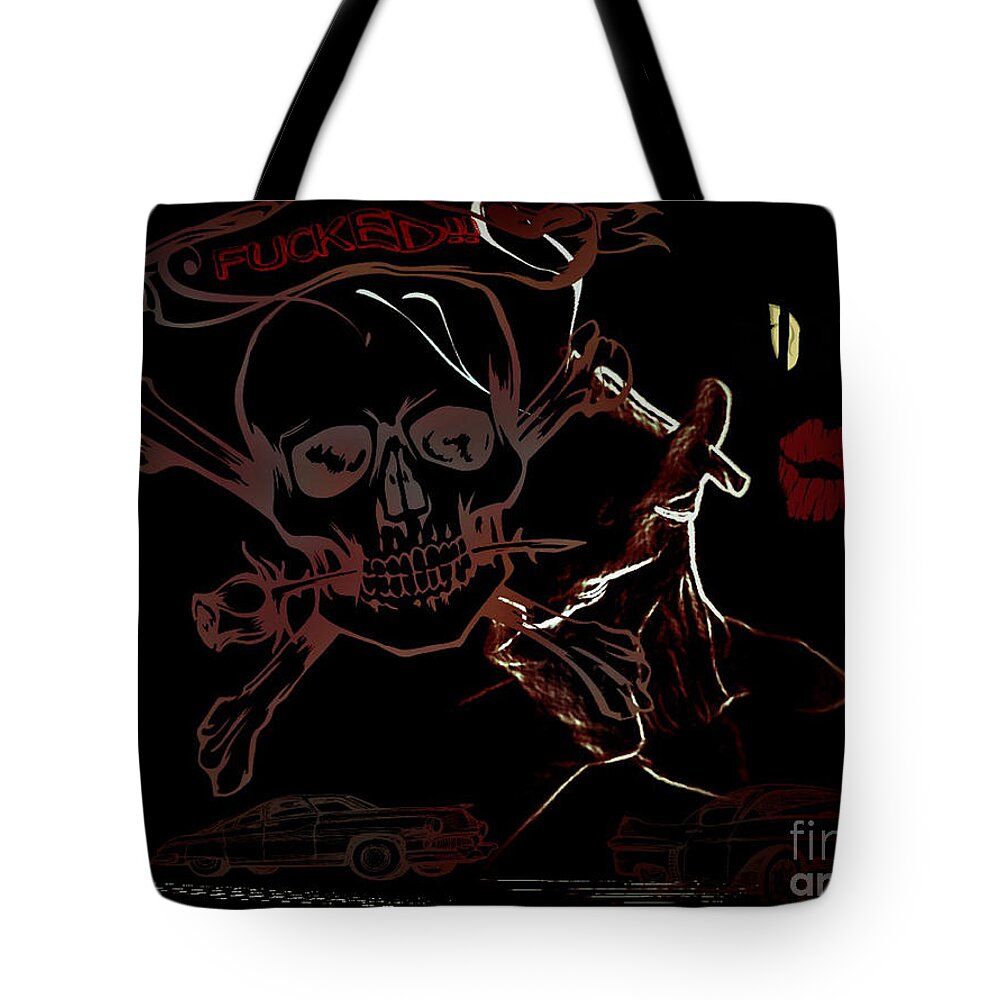 Abstract Tote Bag featuring the digital art Pic666 by Rindi Rehs
