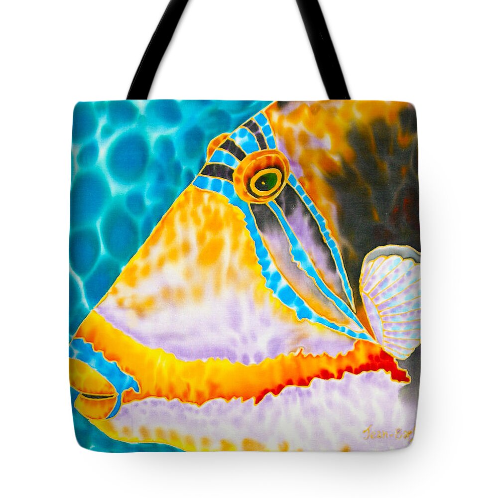 Diving Tote Bag featuring the painting Picasso Trigger Face by Daniel Jean-Baptiste