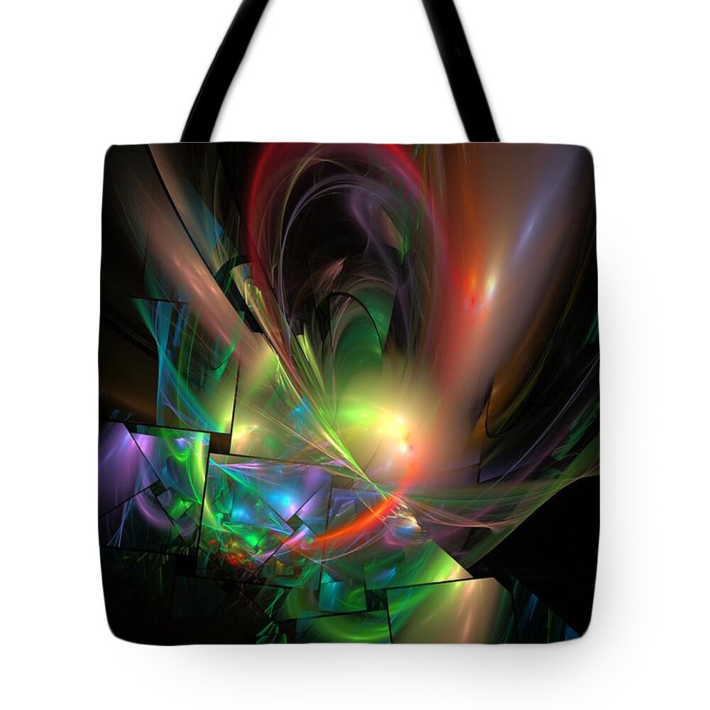 Fantasy Tote Bag featuring the digital art Picassoractal by David Lane