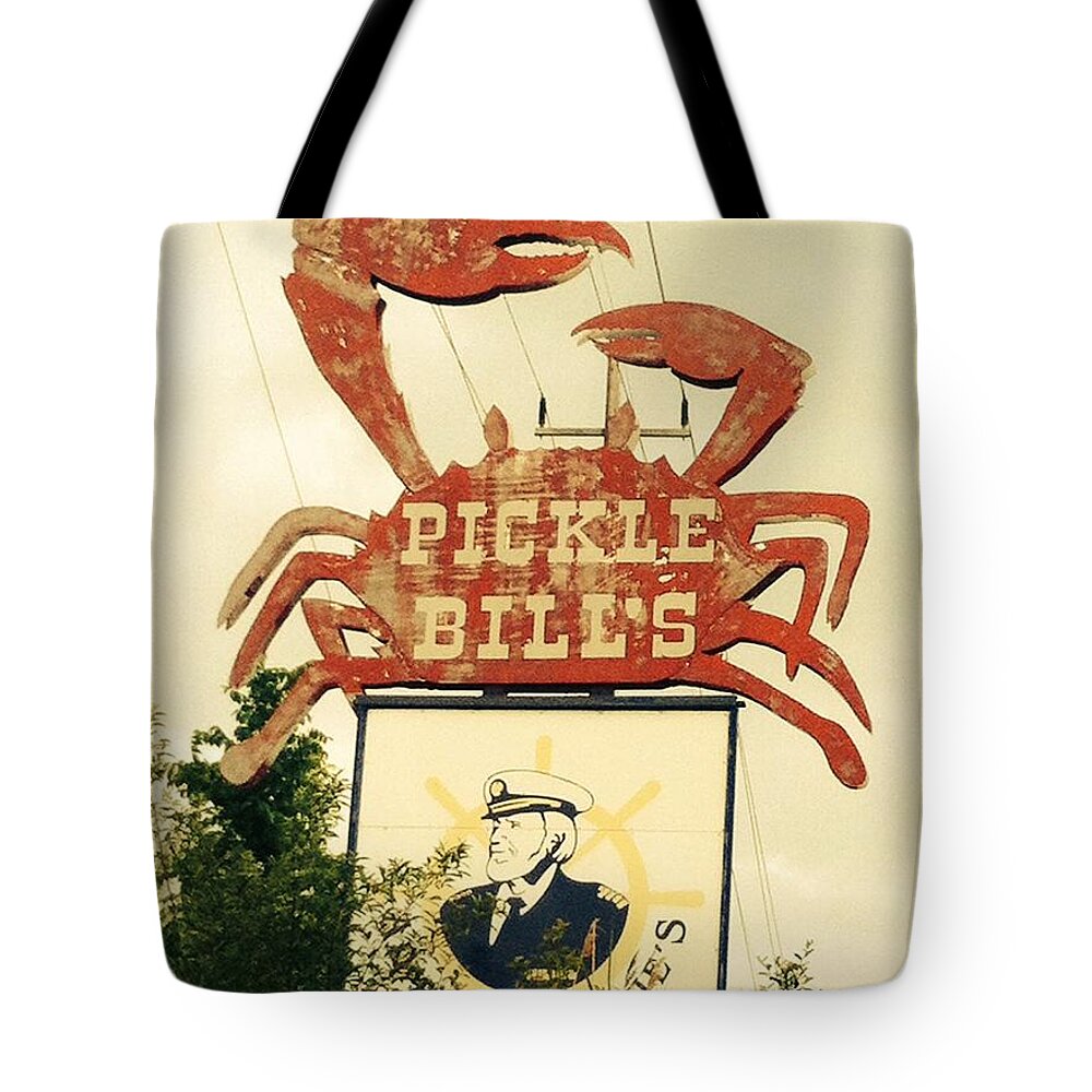 Pickle Bill's Tote Bag featuring the photograph Pickle Bill's by Michael Krek