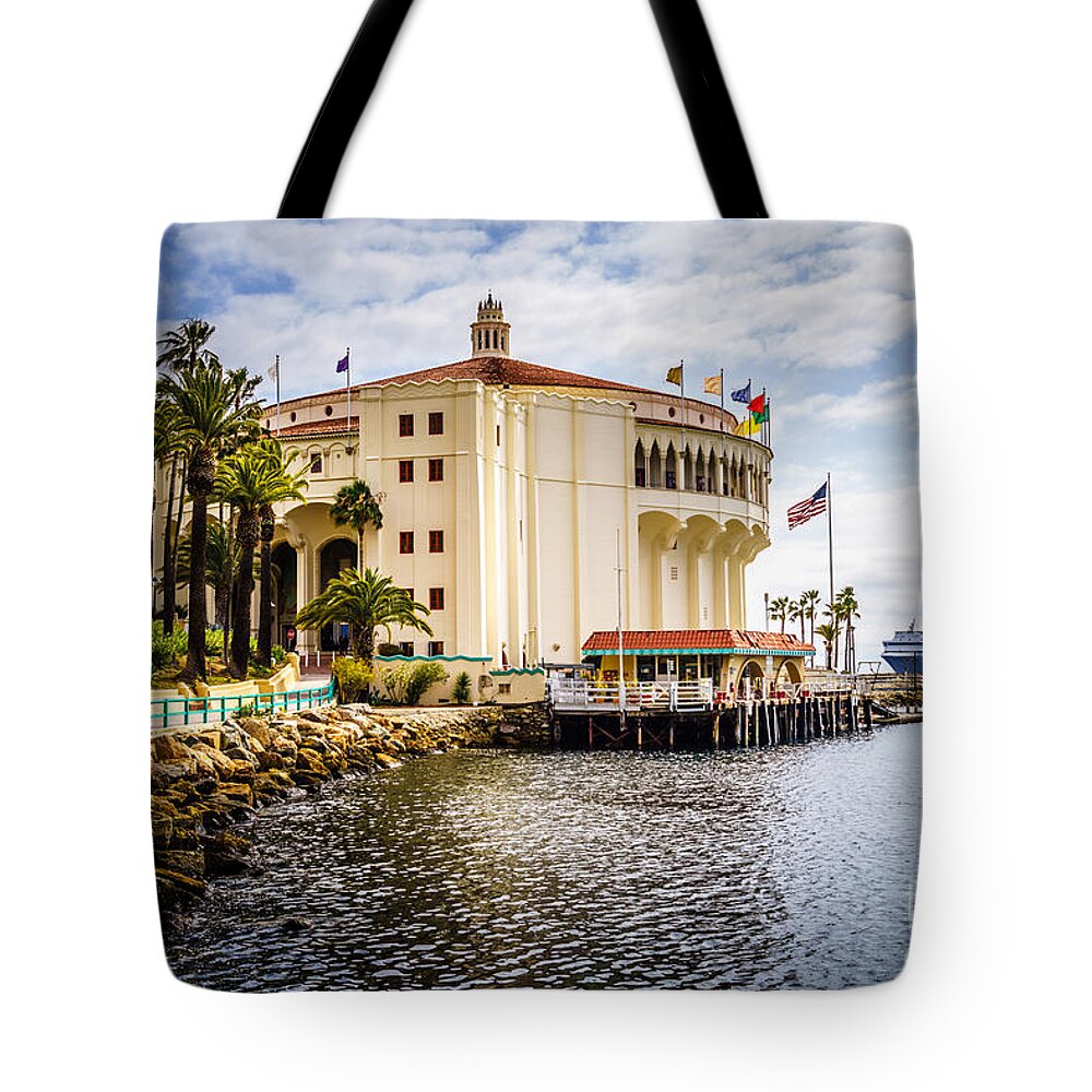 America Tote Bag featuring the photograph Picture of Avalon Casino on Catalina Island by Paul Velgos