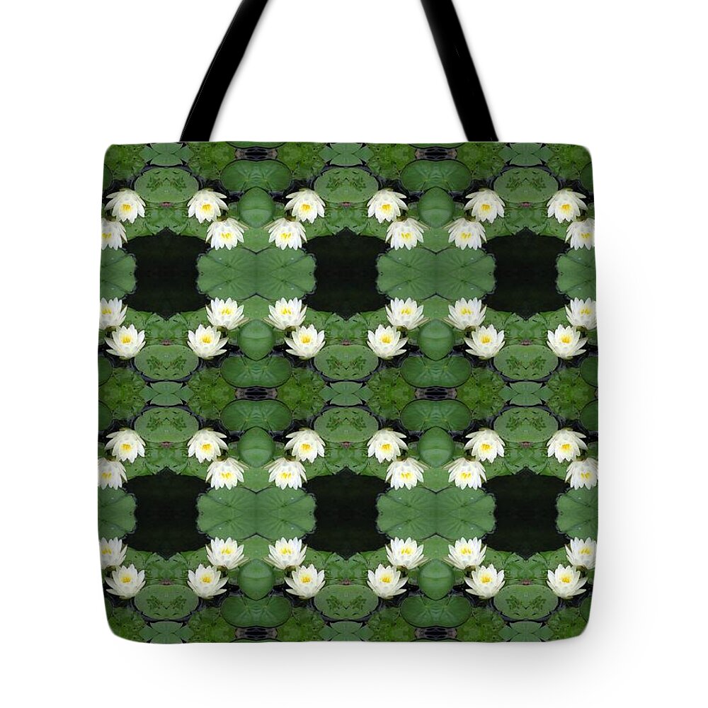 Water Lily Tote Bag featuring the photograph Picture Putty Puzzle 32 by Pamela Critchlow