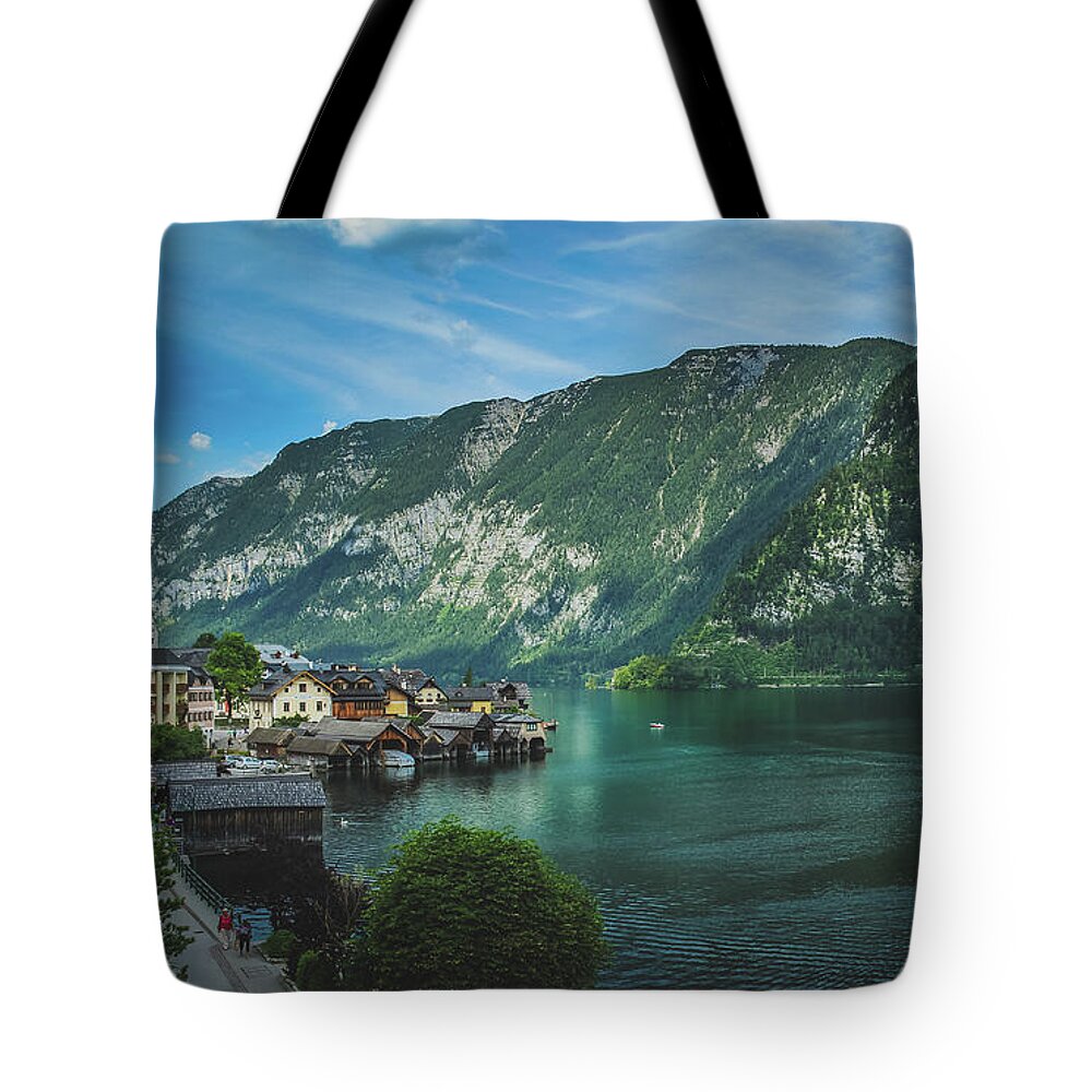 Architecture Tote Bag featuring the photograph Picturesque Hallstatt Village by Andy Konieczny
