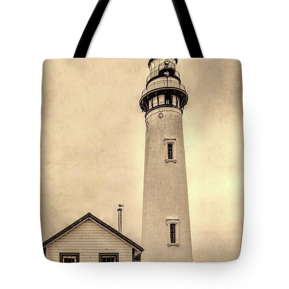 Lighthouse Tote Bag featuring the photograph Pigeon Point Light Station Pescadero California by David Smith