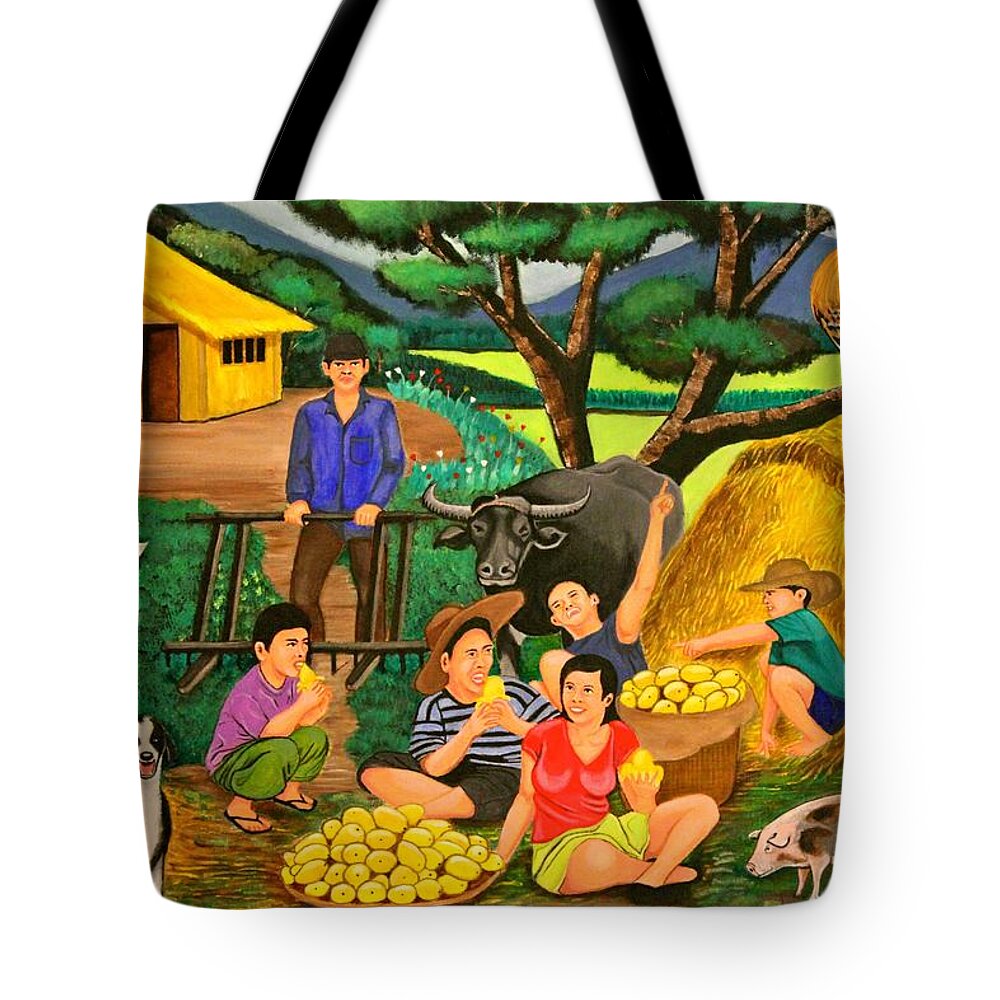 All Products Tote Bag featuring the painting Pilipinas by Lorna Maza