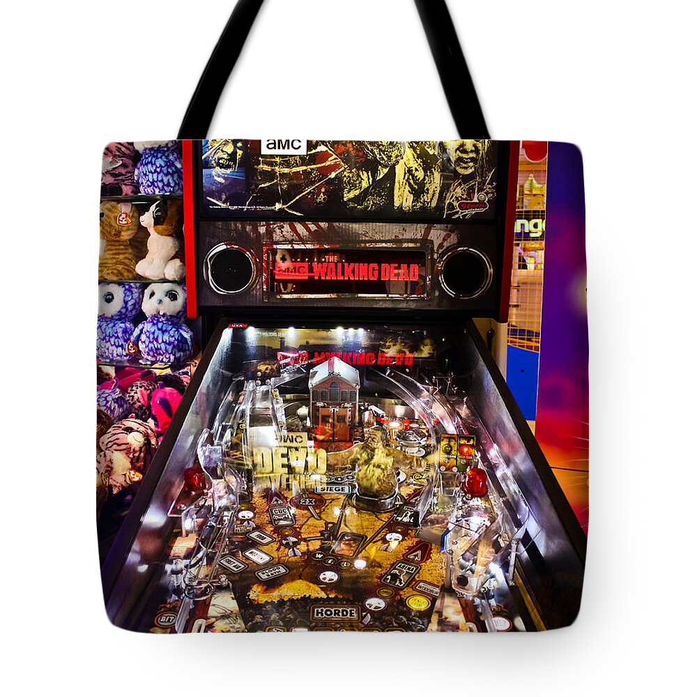 Machine Tote Bag featuring the photograph Pinball - The Walking Dead by Colleen Kammerer