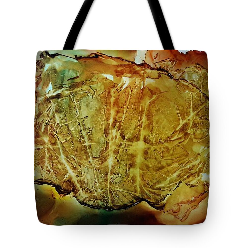 Alcohol Tote Bag featuring the painting Pine Trees by Terri Mills