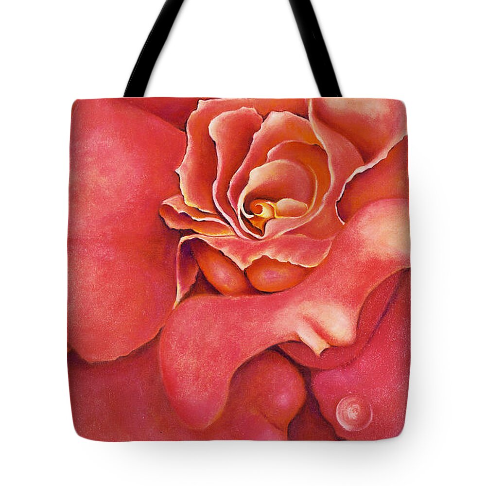 Rose.bloom Tote Bag featuring the painting Pink Blush by Jordana Sands