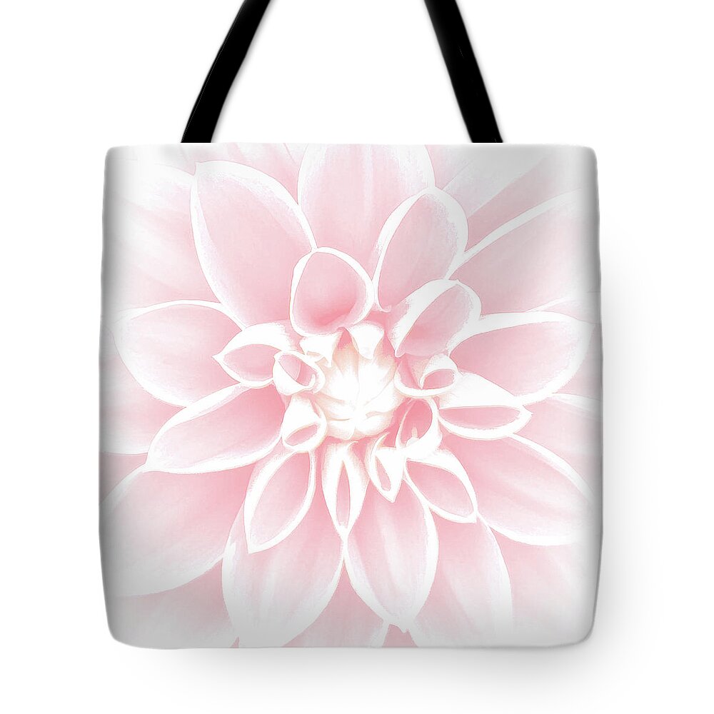 Flowers Tote Bag featuring the photograph Pink Dahlia by Susan Eileen Evans