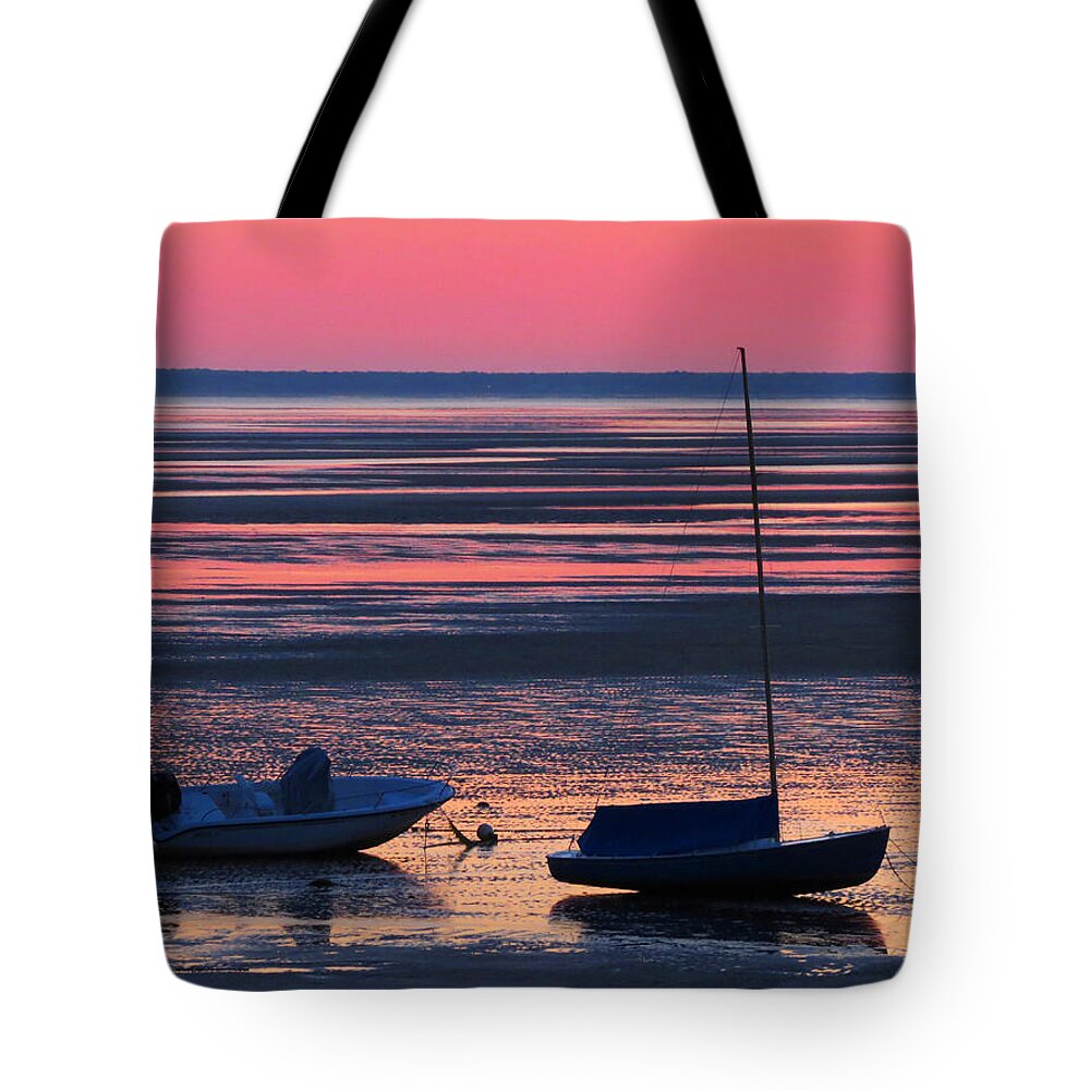 Sunrise Tote Bag featuring the photograph Pink Dawn by Dianne Cowen Cape Cod Photography