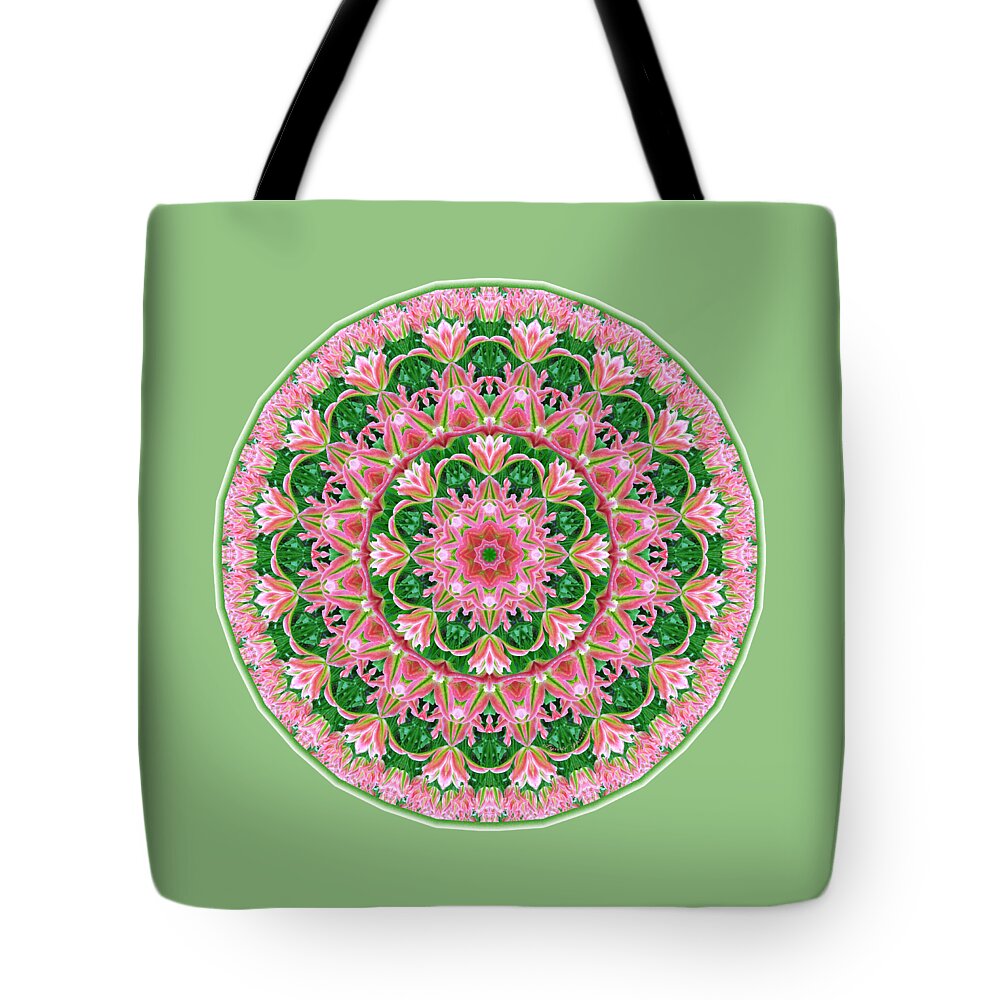 Tulips Tote Bag featuring the digital art Pink Delight by Lynde Young