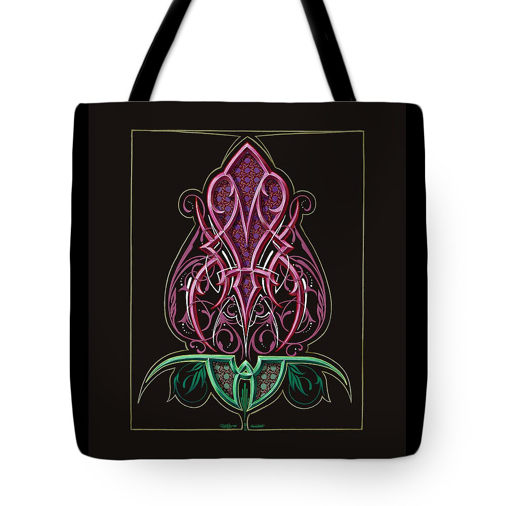Rose Tote Bag featuring the painting Pink Rose by Dewayne Connot