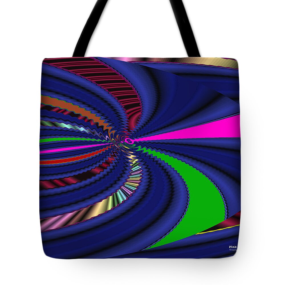 Pink Tote Bag featuring the digital art Pink Sword 1220 by Brian Gryphon