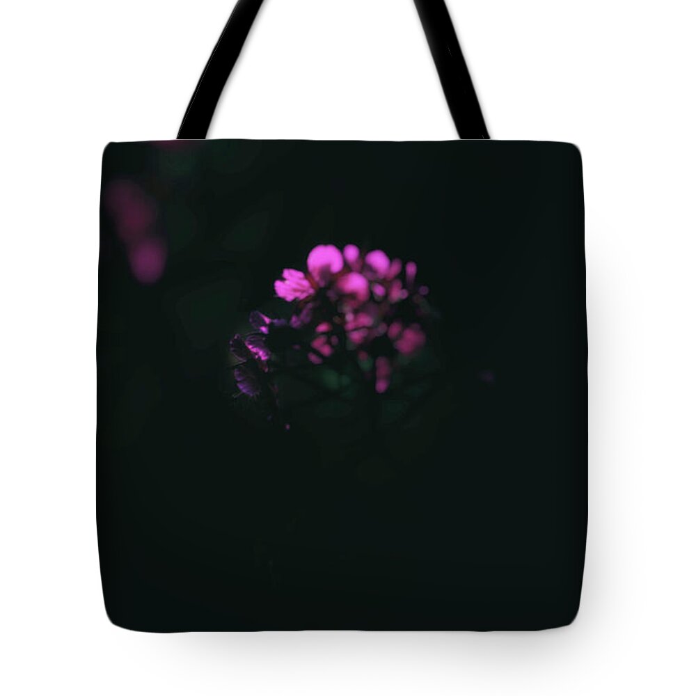 Flowers Tote Bag featuring the digital art Pink wildflowers by Frances Lewis