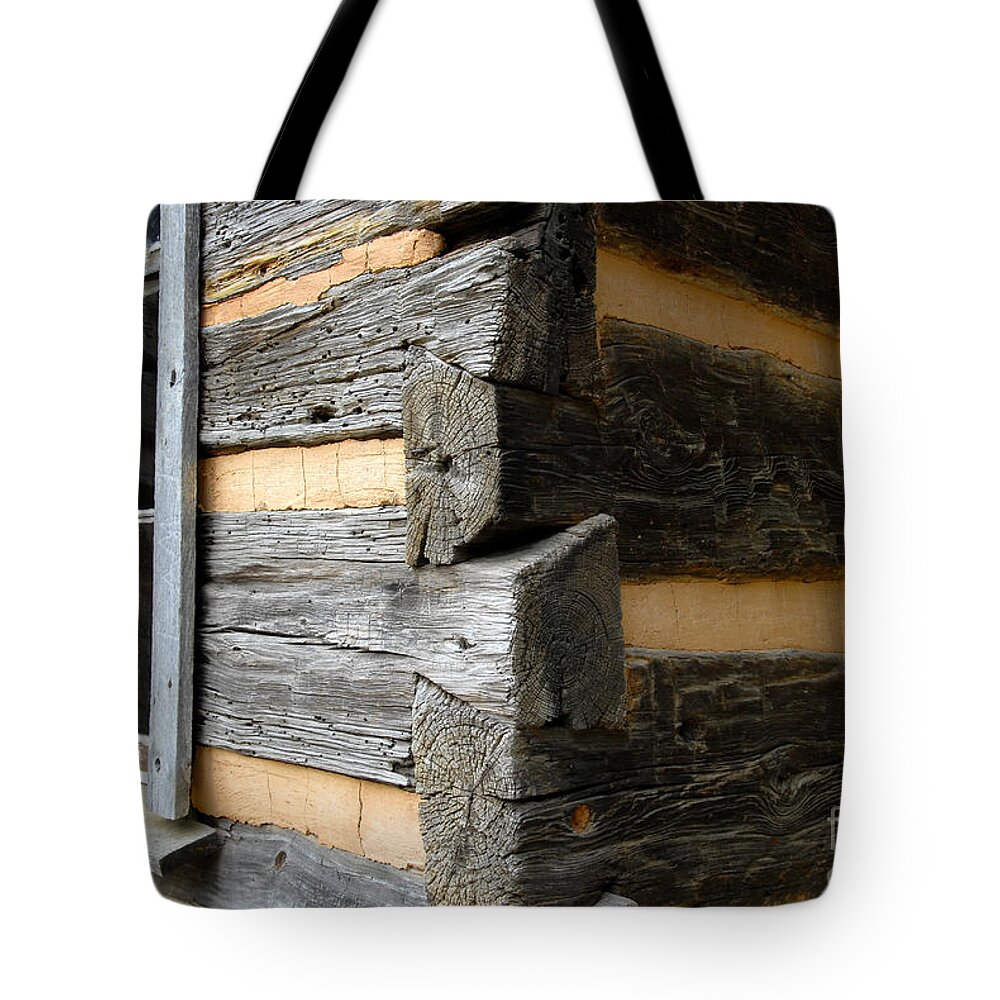 Cabin Tote Bag featuring the photograph Pioneer Craftsmanship by David Lee Thompson