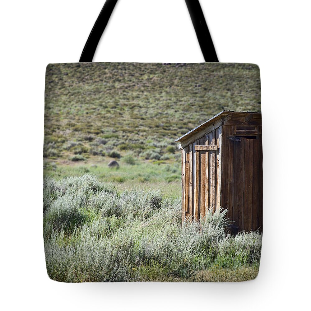 Outhouse Tote Bag featuring the photograph Pit Stop by Kelley King