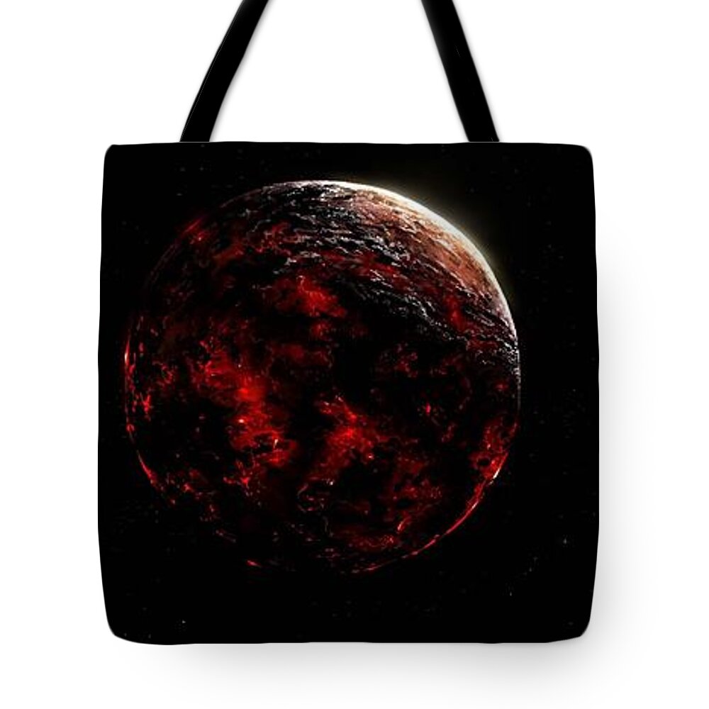 Planet Tote Bag featuring the digital art Planet by Maye Loeser