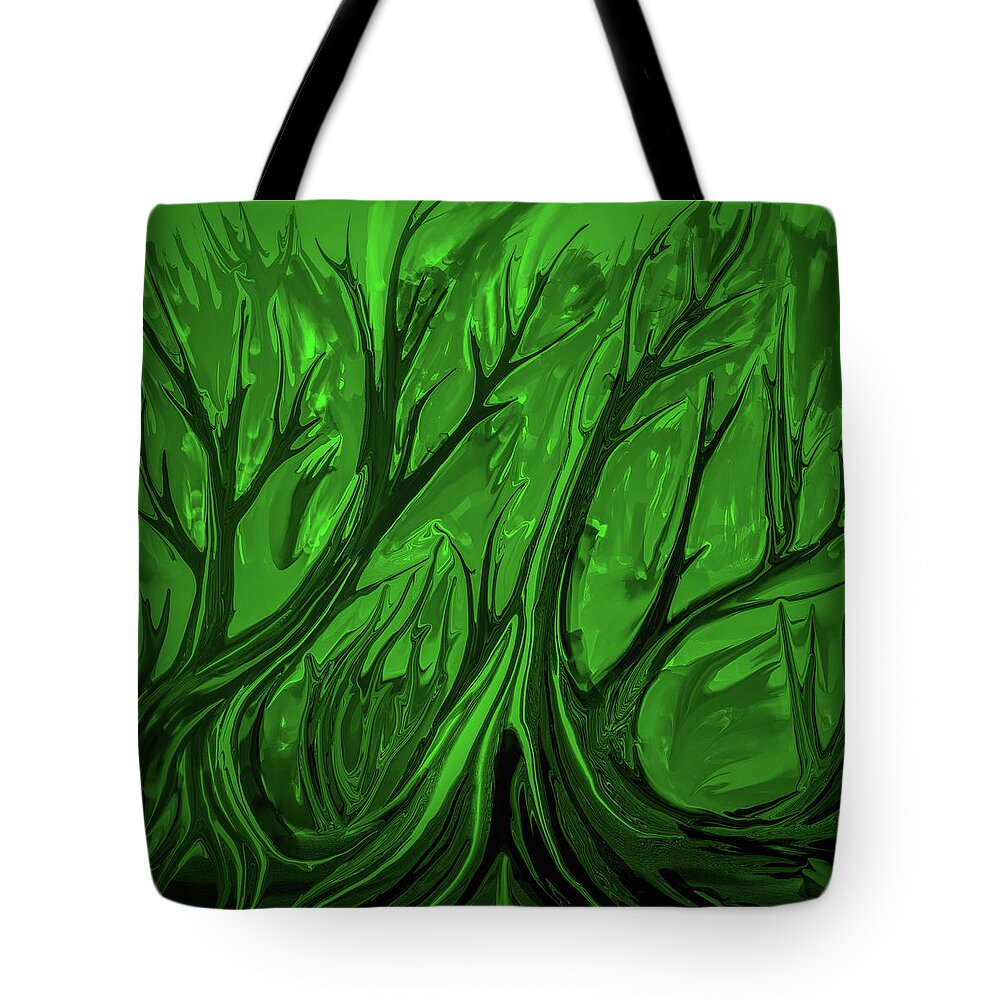 Play Tote Bag featuring the digital art Play green #h6 by Leif Sohlman