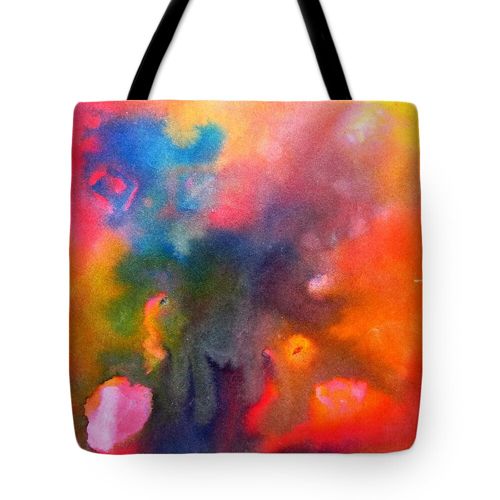 Play With Colours Tote Bag featuring the painting Play with colours by Petra Olsakova