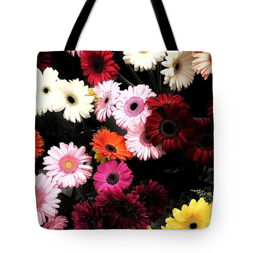 200 Views Tote Bag featuring the photograph Please Don't Eat the Daisies by Jenny Revitz Soper