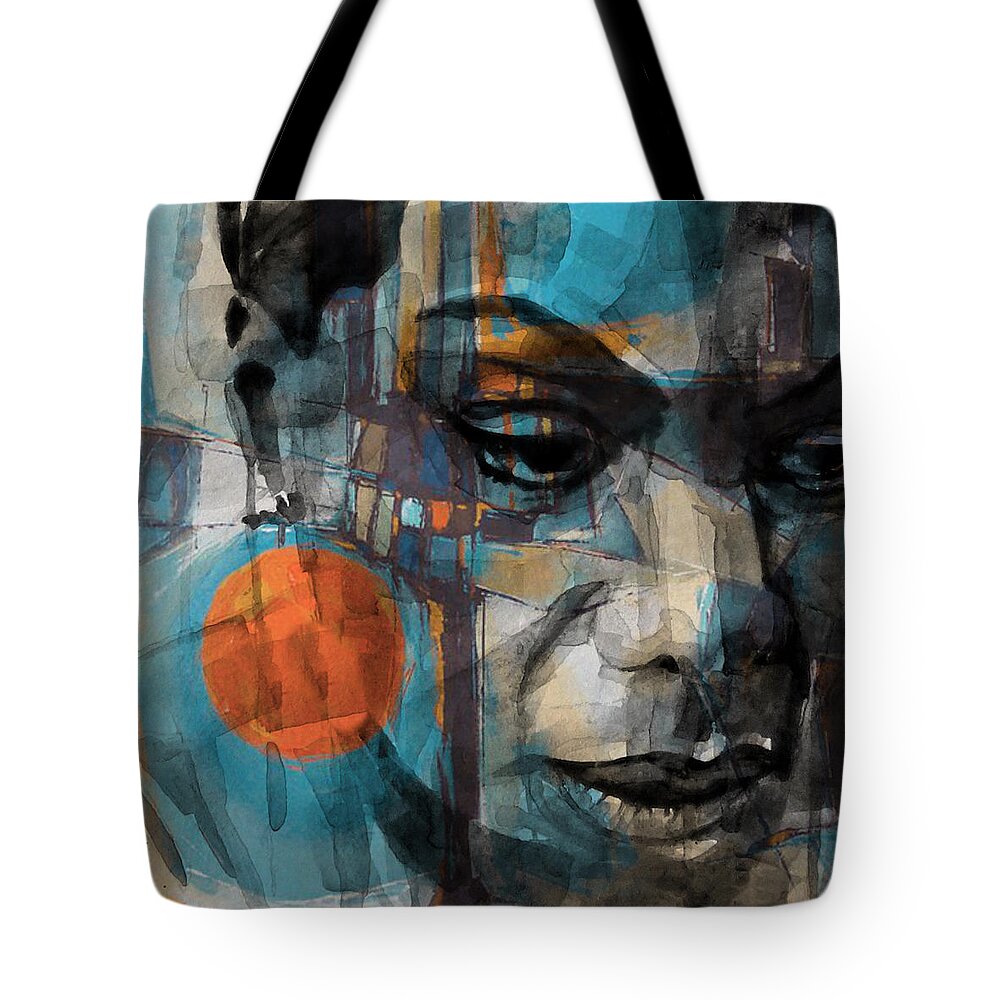 Nina Simone Tote Bag featuring the mixed media Please Don't Let Me Be Misunderstood by Paul Lovering