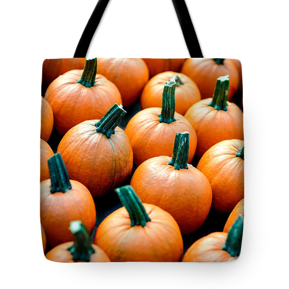 Farmers Market Tote Bag featuring the photograph Plenty o' Pumpkins by Todd Klassy