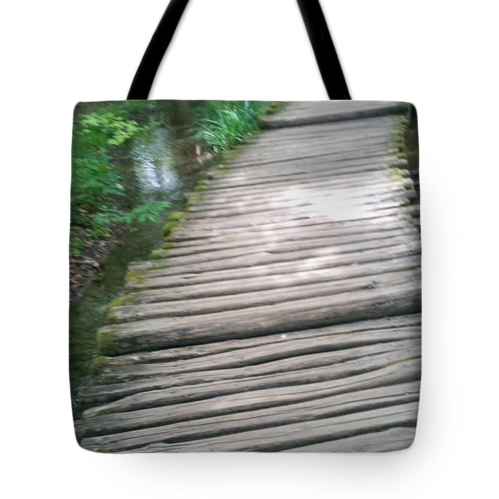 Plitvice Lakes Tote Bag featuring the photograph Plitvice Lakes runway by Zachary Lowery