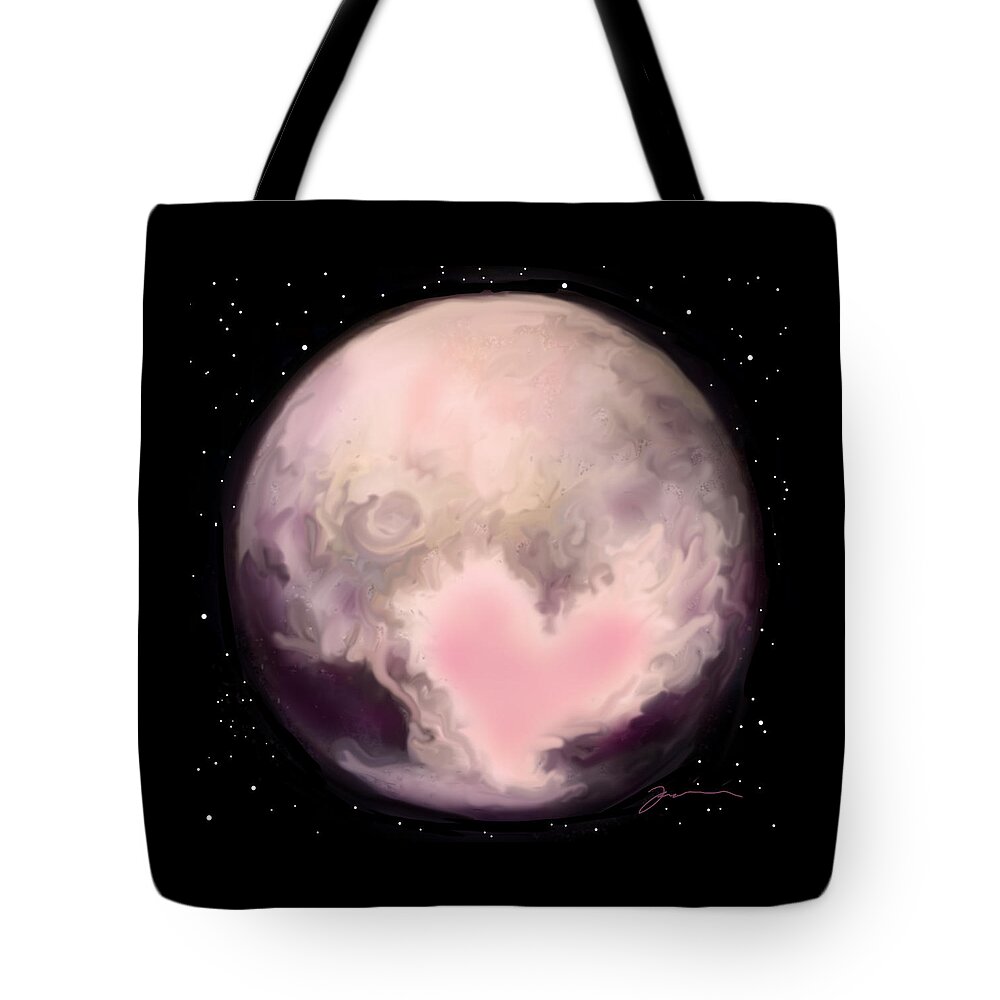 Pluto Tote Bag featuring the painting Pluto by Jean Pacheco Ravinski