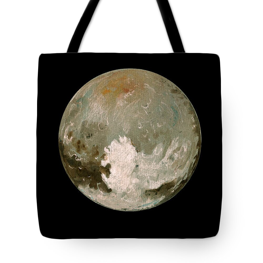 Pluto Tote Bag featuring the painting Pluto Planet by Juan Bosco