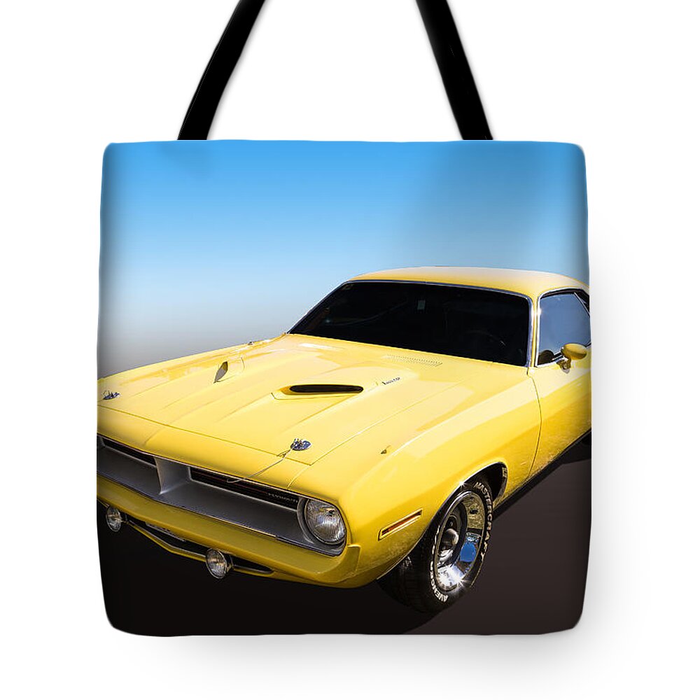 Car Tote Bag featuring the photograph Plymouth Muscle by Keith Hawley