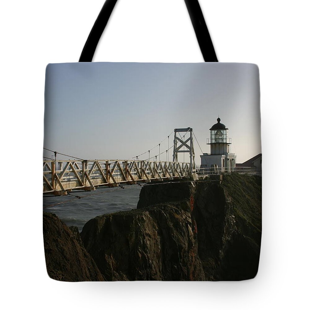 Lighthouse Tote Bag featuring the photograph Point Bonita Lighthouse by Jeff Floyd CA
