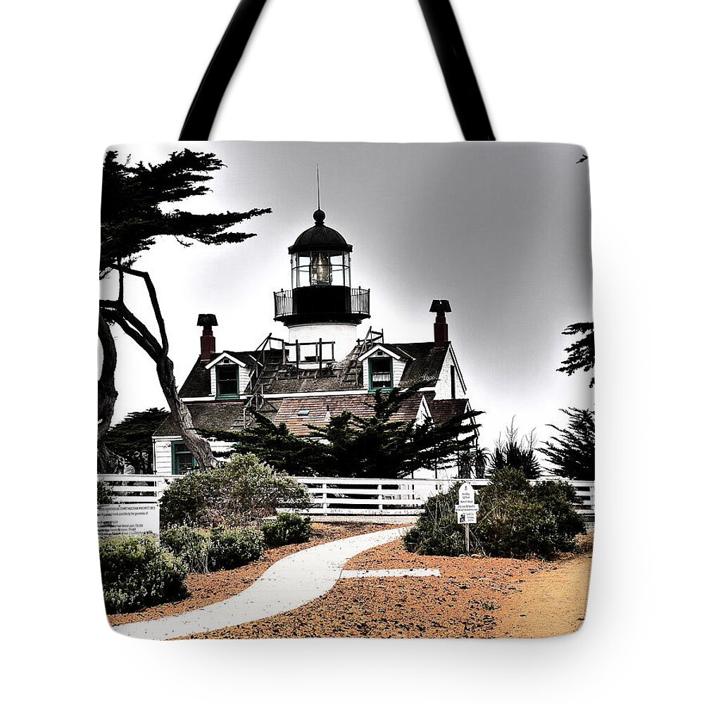 Landscape Tote Bag featuring the photograph Point Pinos Lighthose by Jack Riordan
