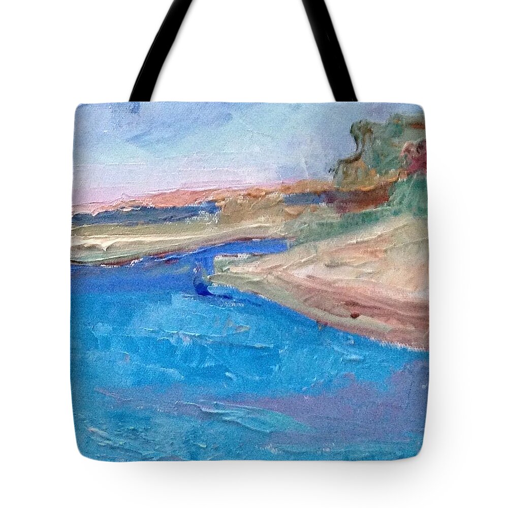 Palette Knife Painting Tote Bag featuring the painting Point San Pablo by Suzanne Giuriati Cerny