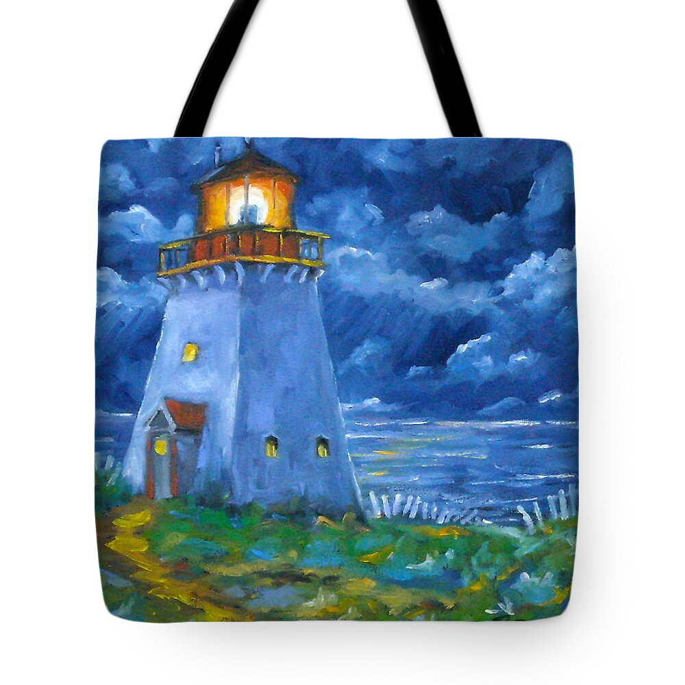 Art Tote Bag featuring the painting Pointe Bonaventure by Richard T Pranke