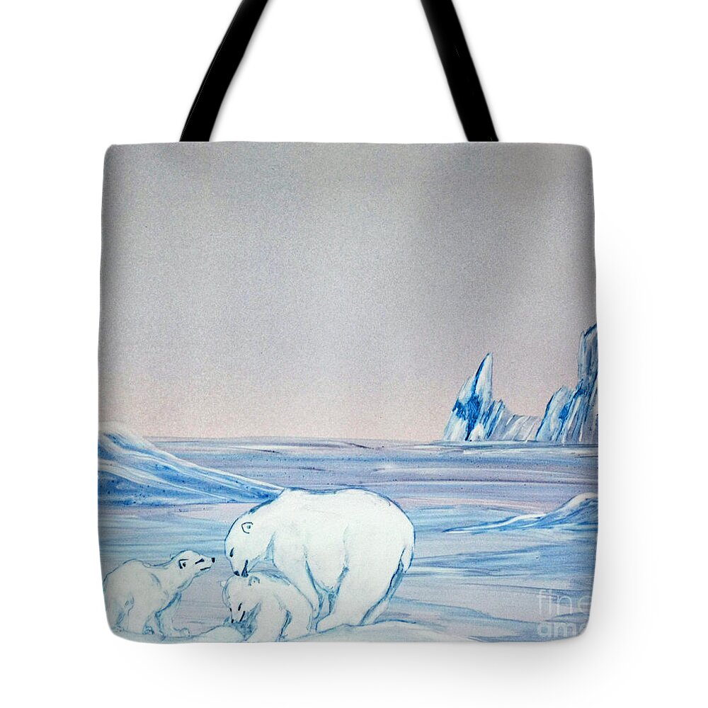 Painting Tote Bag featuring the painting Polar Ice by Terri Mills