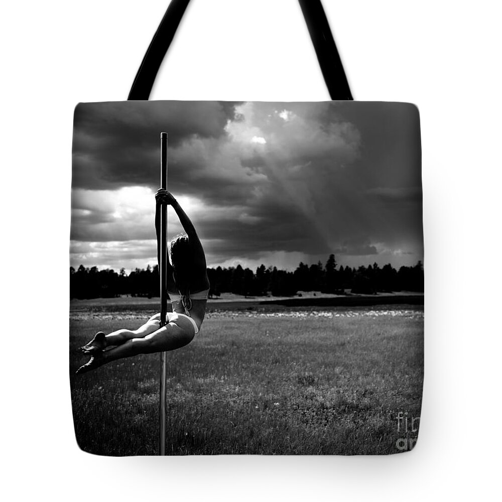 Hailey Tote Bag featuring the photograph Pole Dance Storm 1 by Scott Sawyer