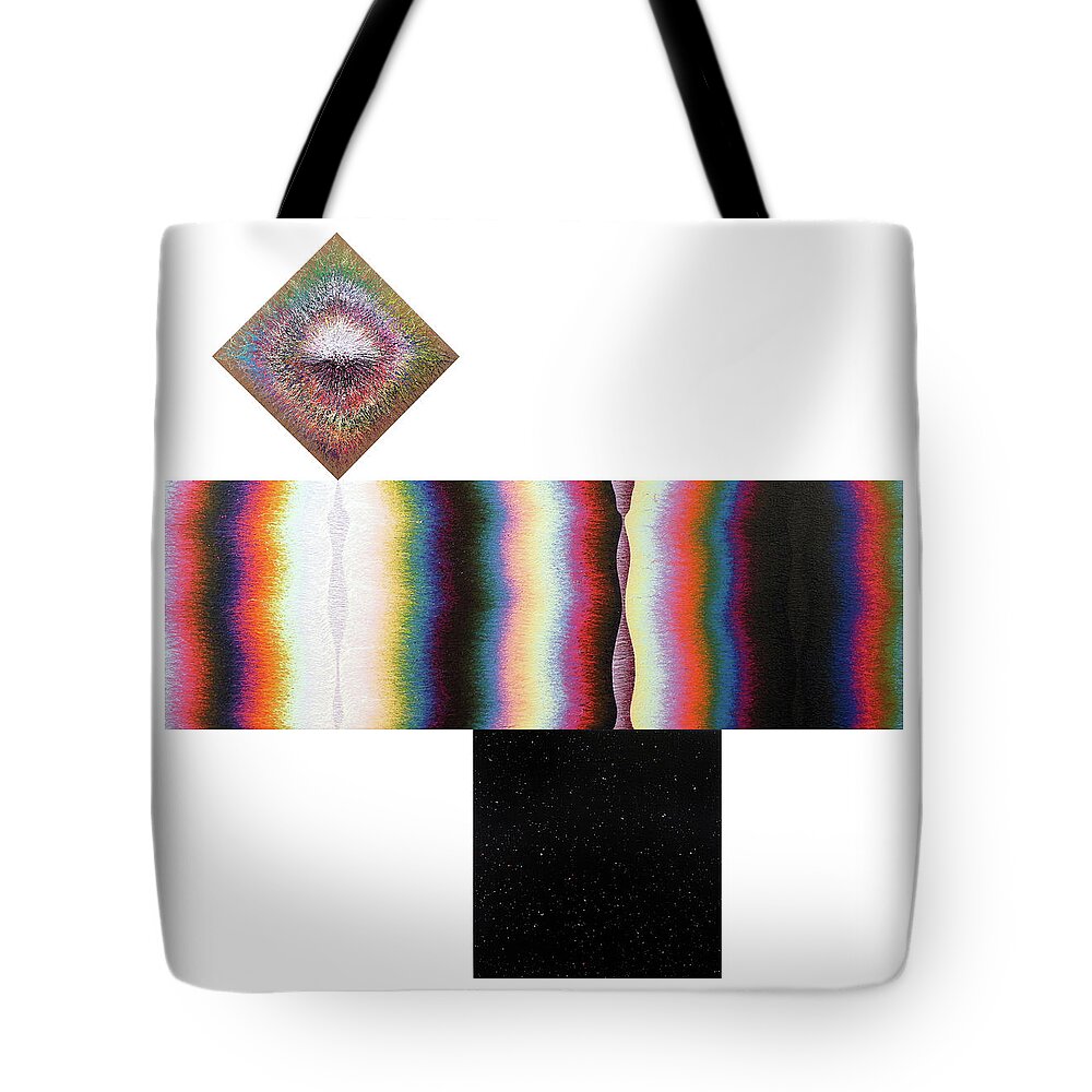 Color Tote Bag featuring the painting Poles Number Ten by Stephen Mauldin