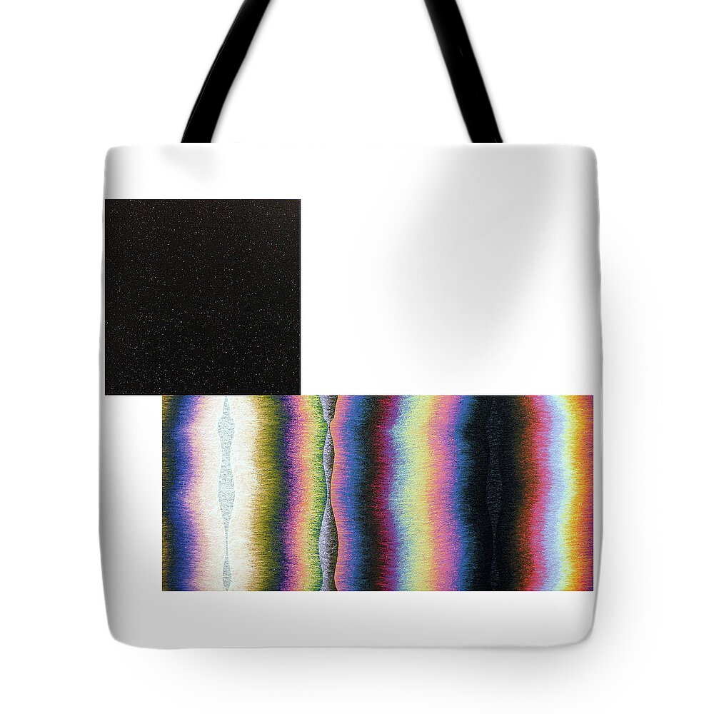 Color Tote Bag featuring the painting Poles Number Three by Stephen Mauldin