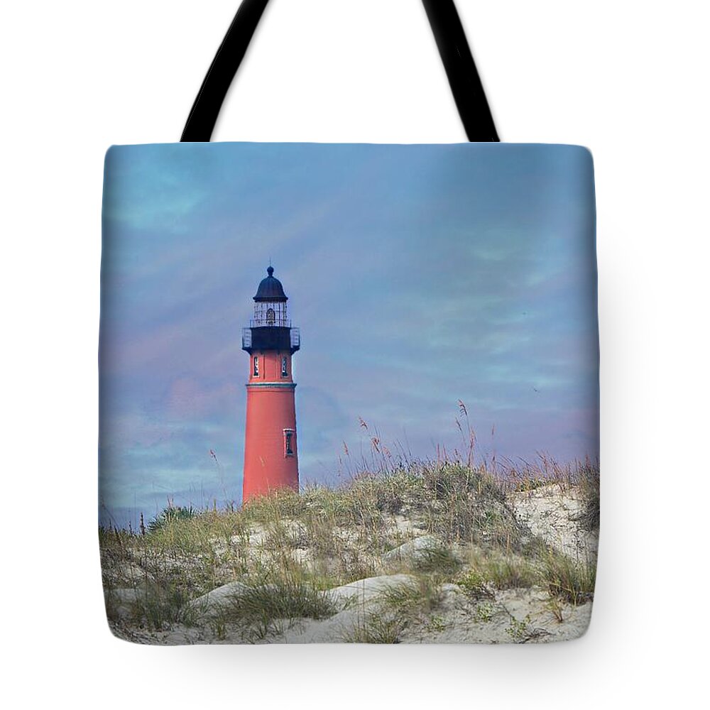 Ponce De Leon Inlet Tote Bag featuring the photograph Ponce de Leon Lighthouse by Carolyn Mickulas
